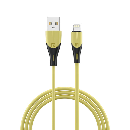 Portronics Konnect Way 8 Pin USB Charging Cable for Iphone. Yellow 