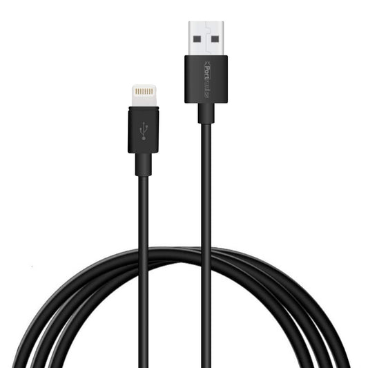 Portronics Konnect Core Plus 8-Pin USB Charging Cable. Black