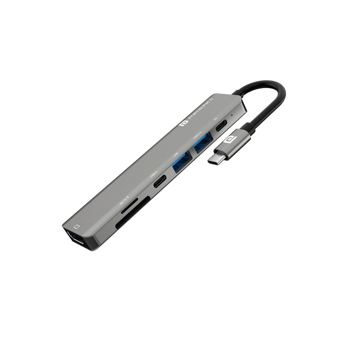  Portronics Mport 52 Multiport USB hub. Grey