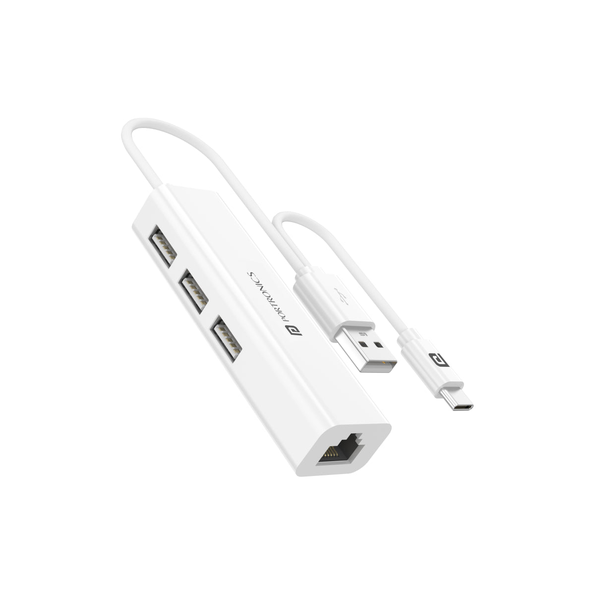 White Portronics Mport 60 Portable multi usb adapter