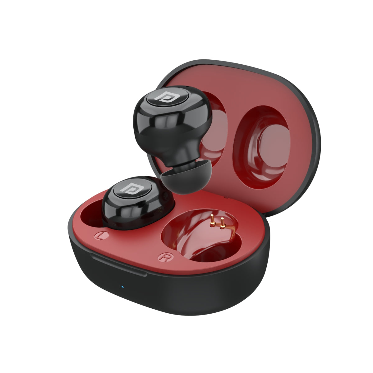 Red best stylish earbuds Harmonics Twins S3| 13 mm driver earbuds online